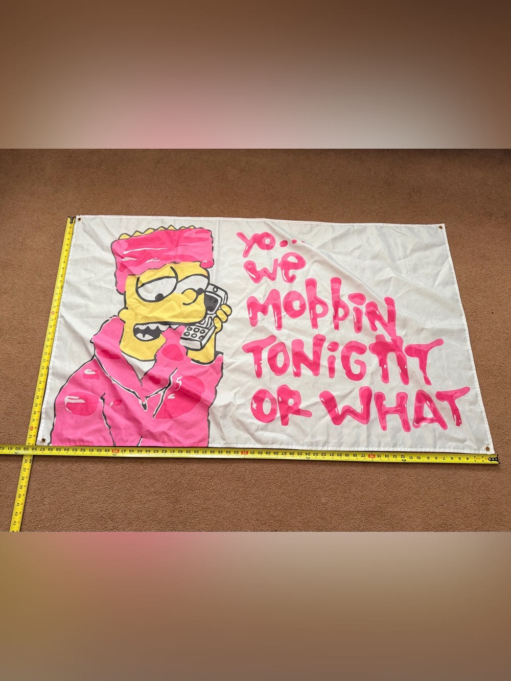 “Virginity Rocks”Danny Duncan Flag/Banner 5’x3’ Light Blue w/ O Rings on Corners